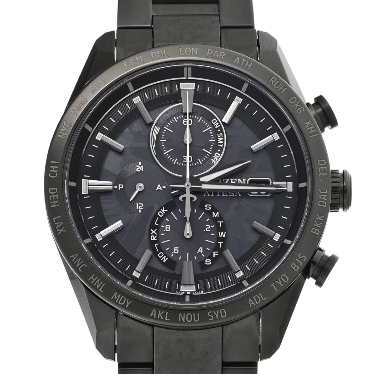 AT8287-62E Atessa ACT Line HAKUTO-R Collaboration Model Black CITIZEN Men's [Pre-owned]