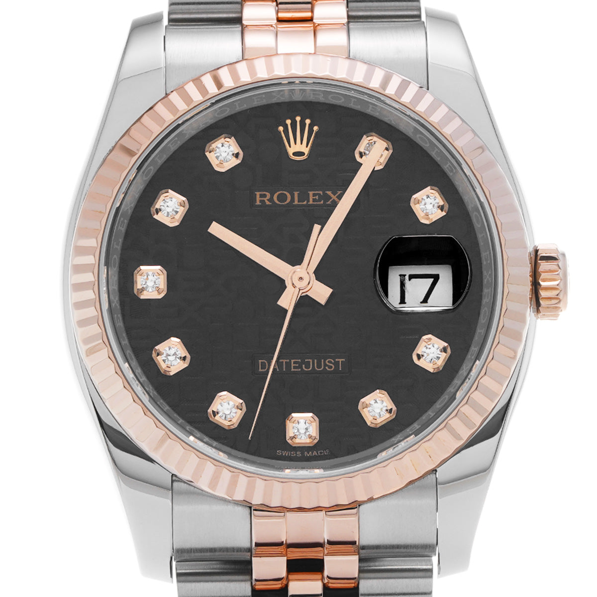 DATE JUST 116231G Random Serial Black Computer/Diamond ROLEX Men's [Pre-Owned].