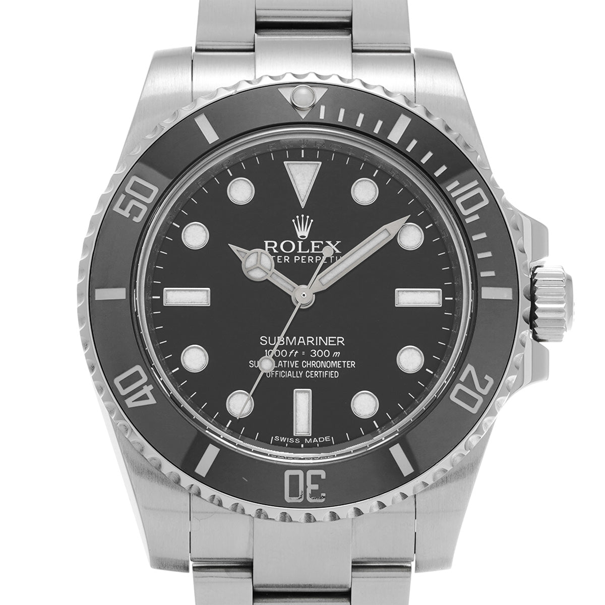Submariner 114060 G (manufactured circa 2010) Black ROLEX Men's [Pre-Owned].