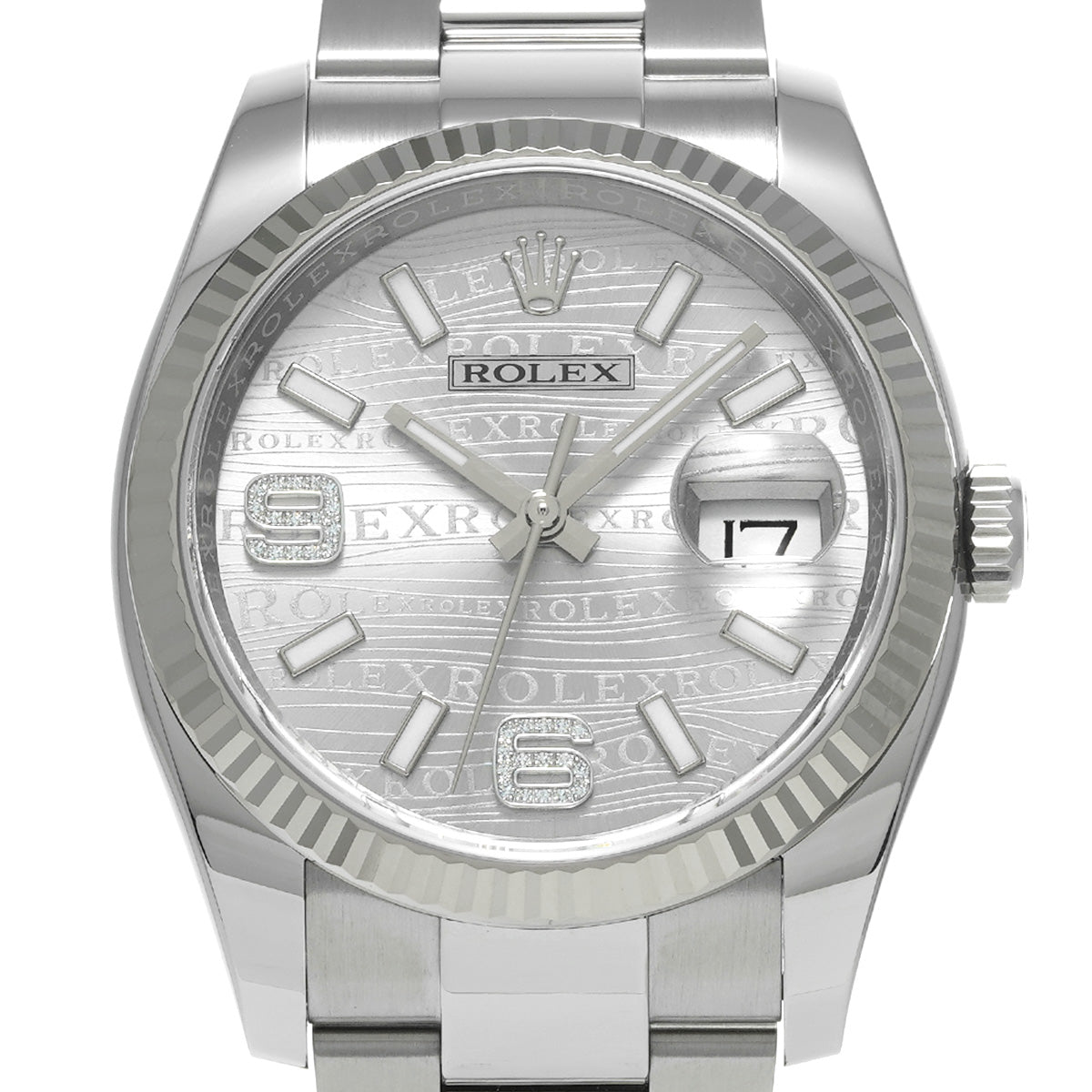 DATE JUST 116234 Random Serial Silver/Diamond ROLEX Men's [Pre-Owned].