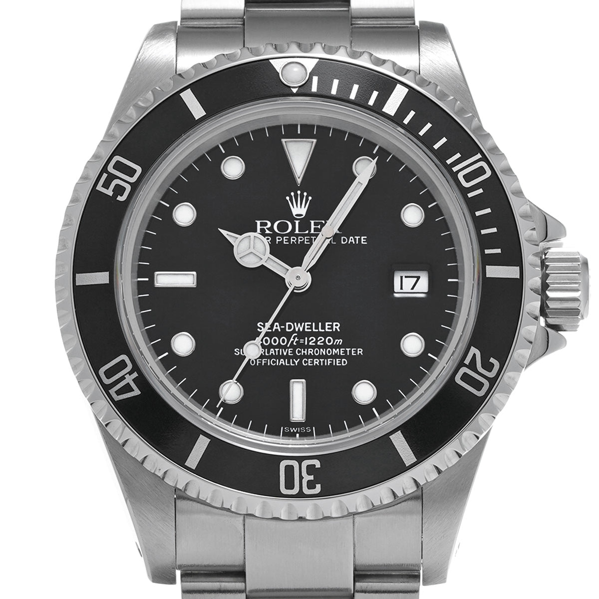 Sea-Dweller 16600 U (manufactured circa 1997) Black ROLEX Men's [Pre-Owned].