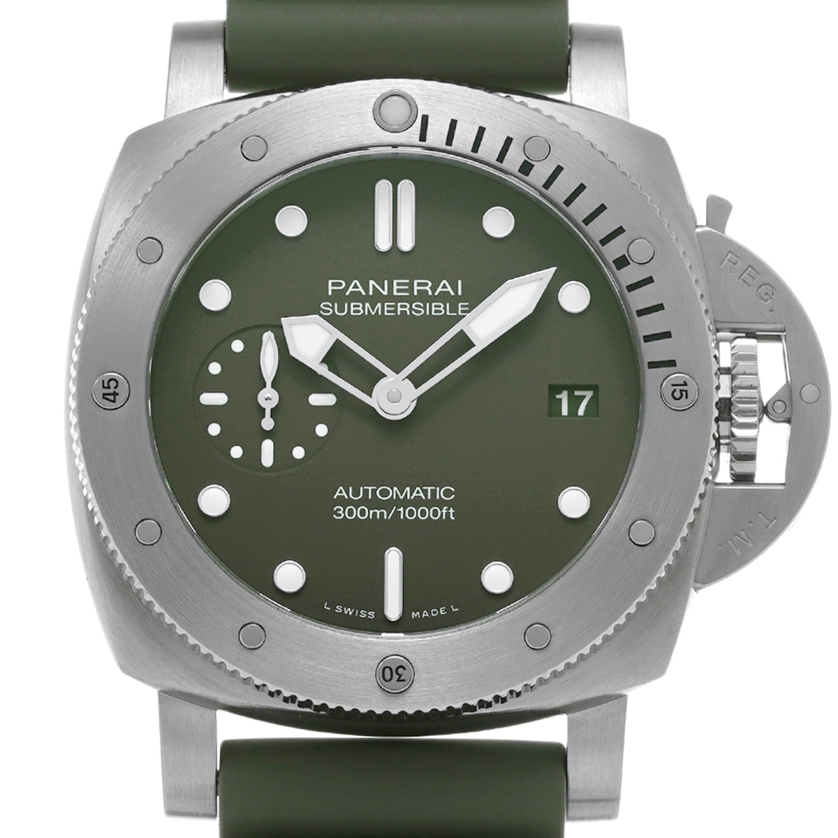 Luminor Submersible Verde Militare Online Limited Edition PAM01055 V (manufactured in 2019) Green PANERAI Men's [Pre-Owned].