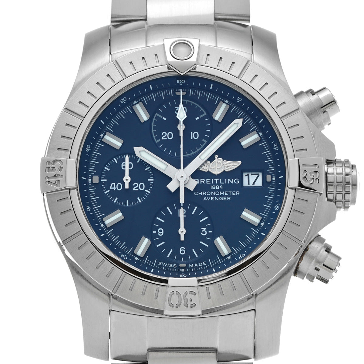 Avenger Chronograph 43 A13385101C1A1 Blue BREITLING Men's [Pre-Owned].