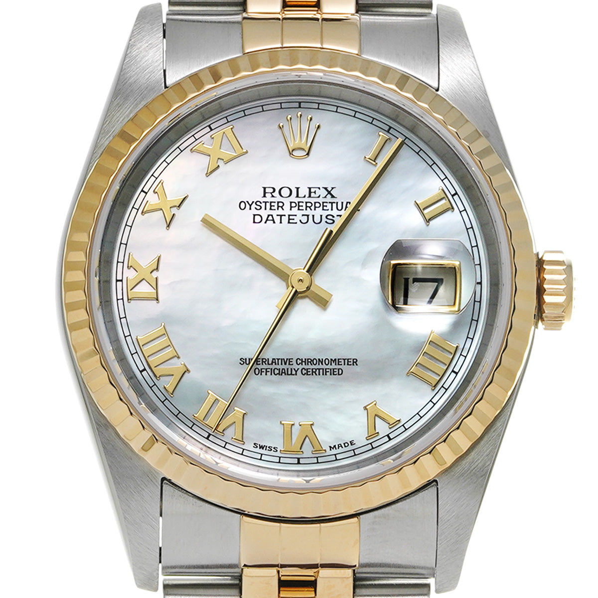 DATE JUST 16233NR Y No. (manufactured around 2003) White MOP ROLEX Men's [Pre-Owned].