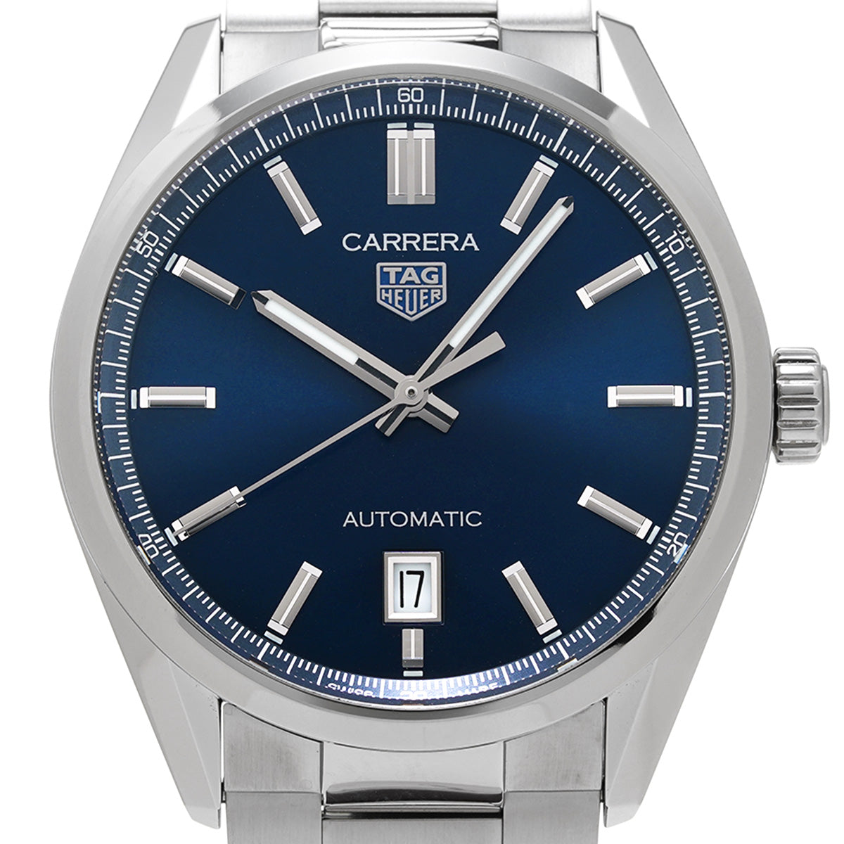 CARRERA Calibre 5 Date WBN2112.BA0639 Blue TAG HEUER Men's [Pre-Owned].