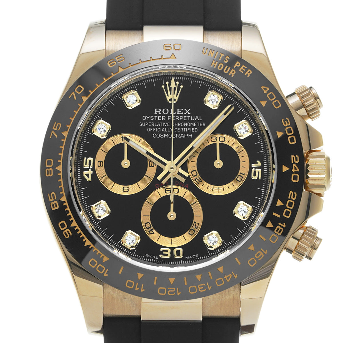 Cosmograph Daytona 116518LNG Black/Diamond ROLEX Men's [Pre-Owned].