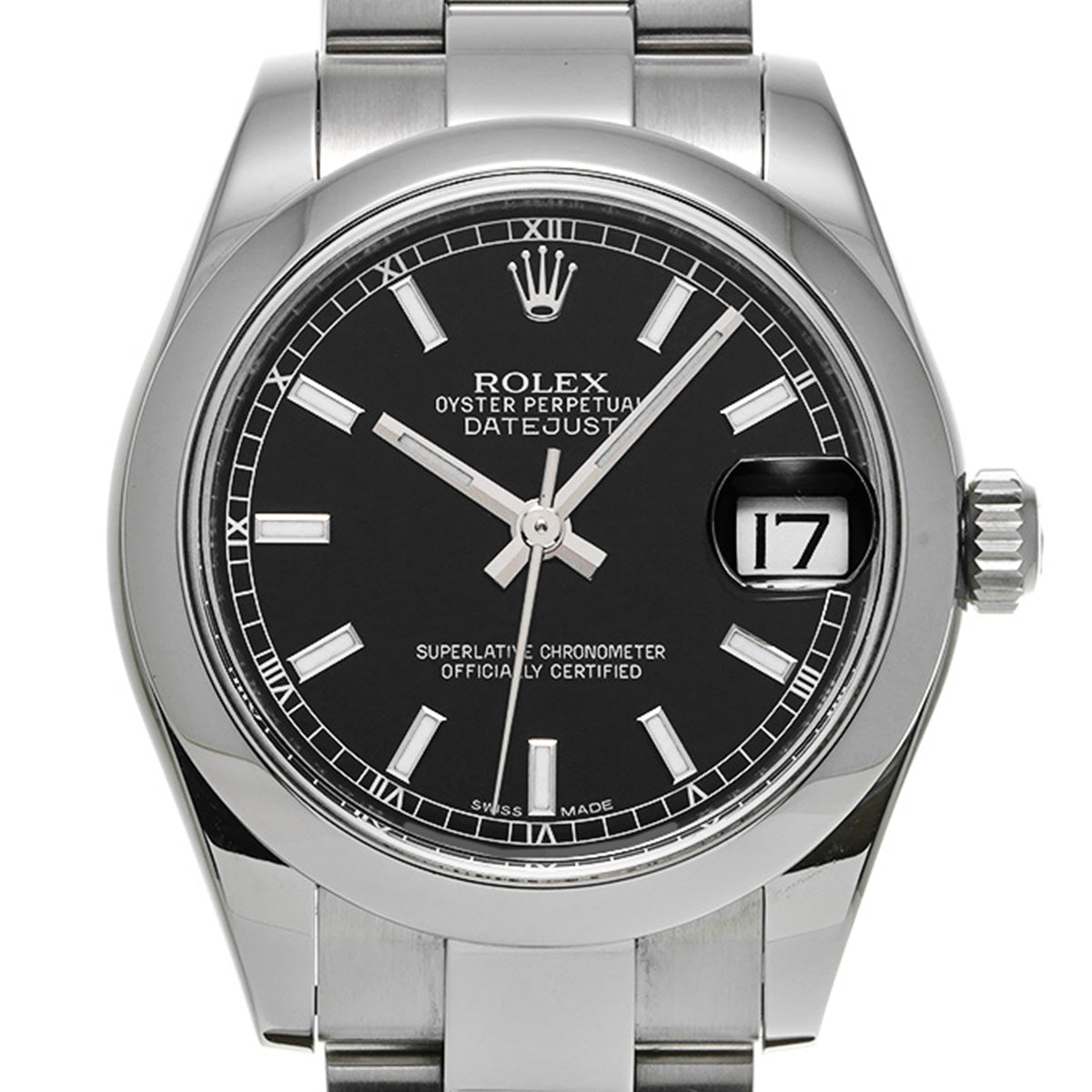 DATE JUST 178240 Random Serial Black ROLEX Unisex [Pre-owned].