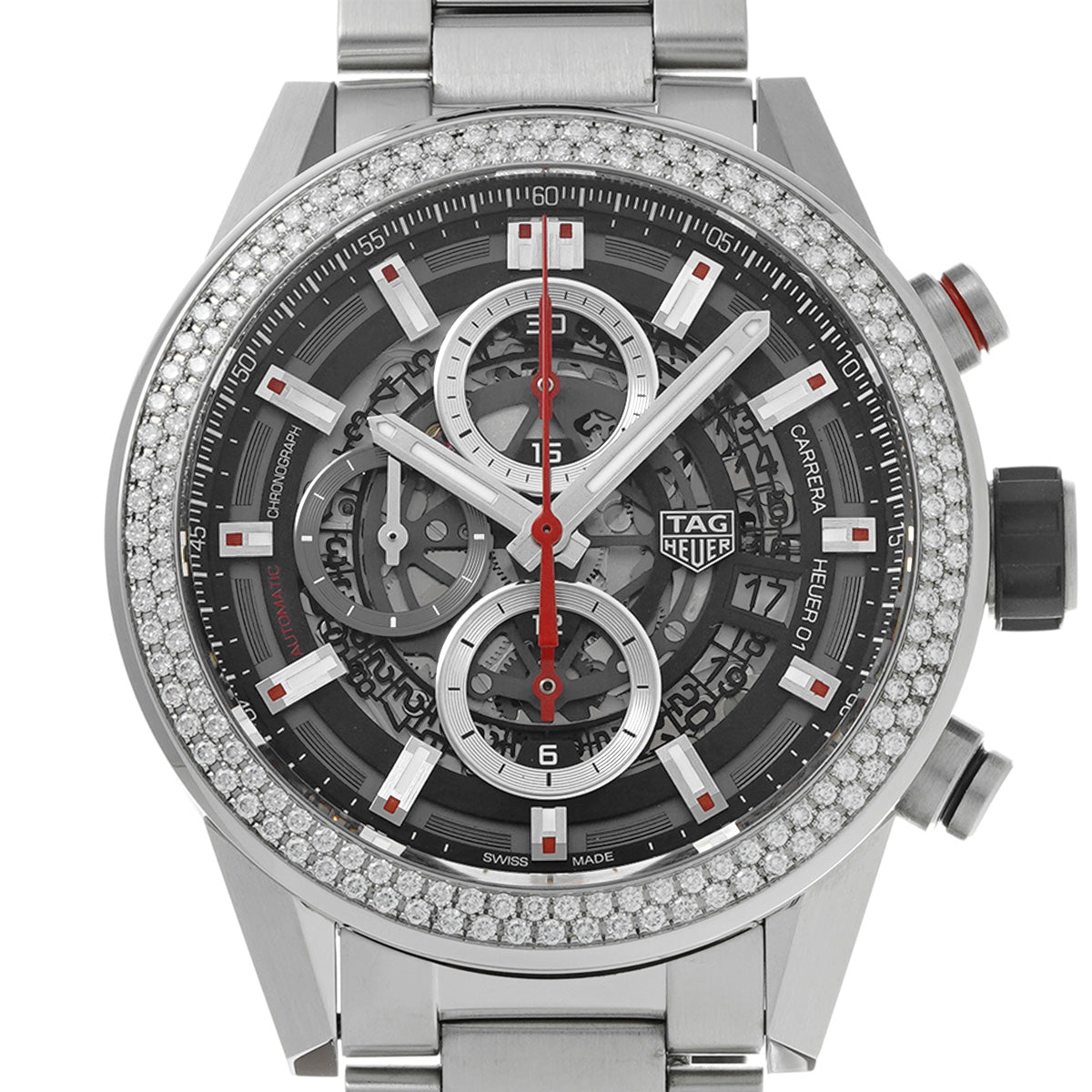CARRERA CALIBRE HEUER 01 Chronograph CAR201P.BA0766 Skeleton TAG HEUER Men's [Pre-Owned].