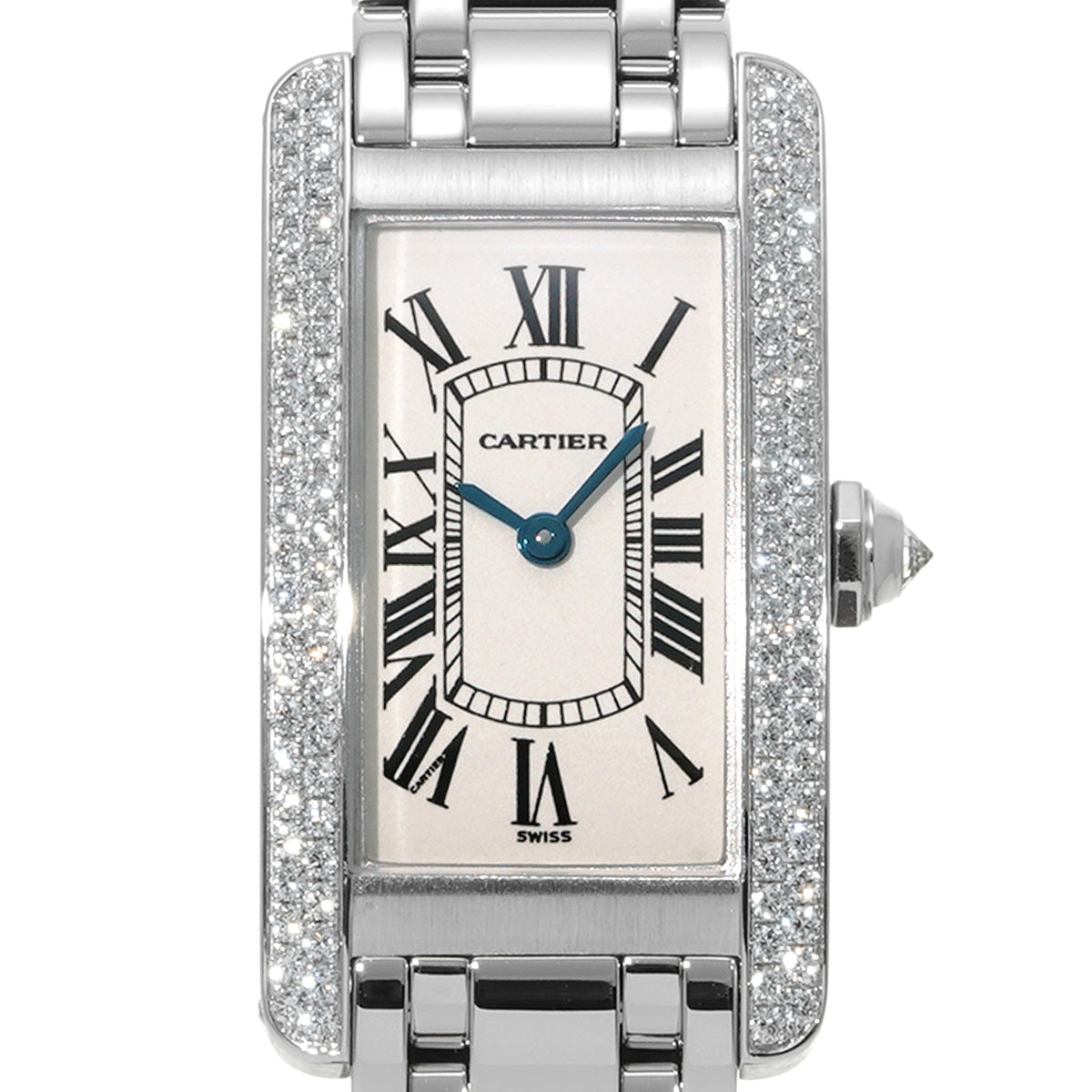Tank American SM WB7018L1 Silver CARTIER Ladies [Pre-owned]