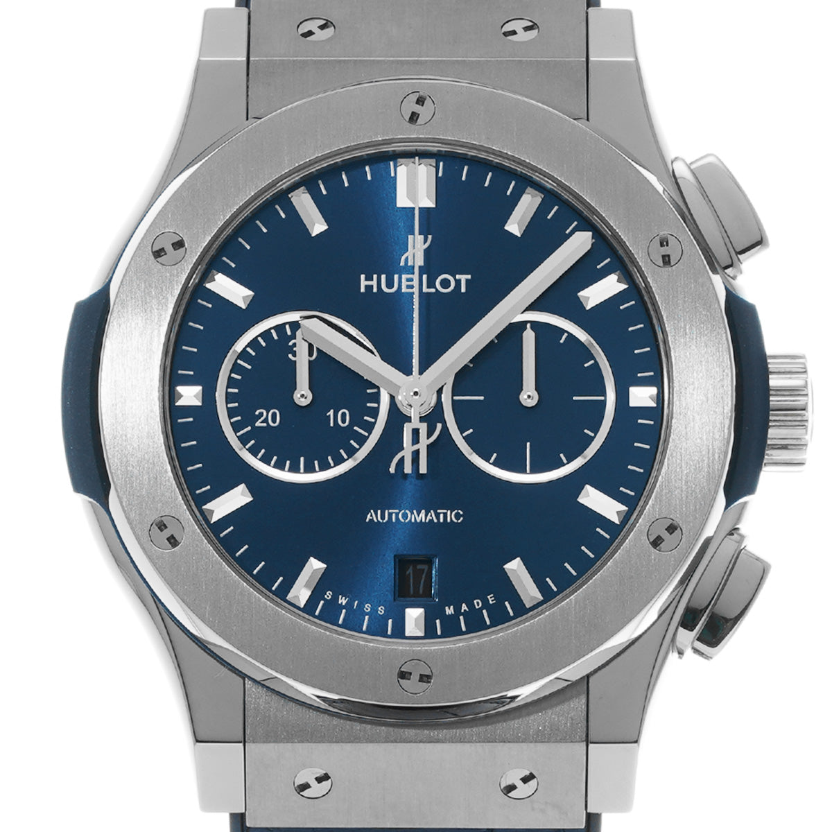 Classic Fusion Chronograph Titanium Blue 541.NX.7170.LR Blue HUBLOT Men's [Pre-Owned]