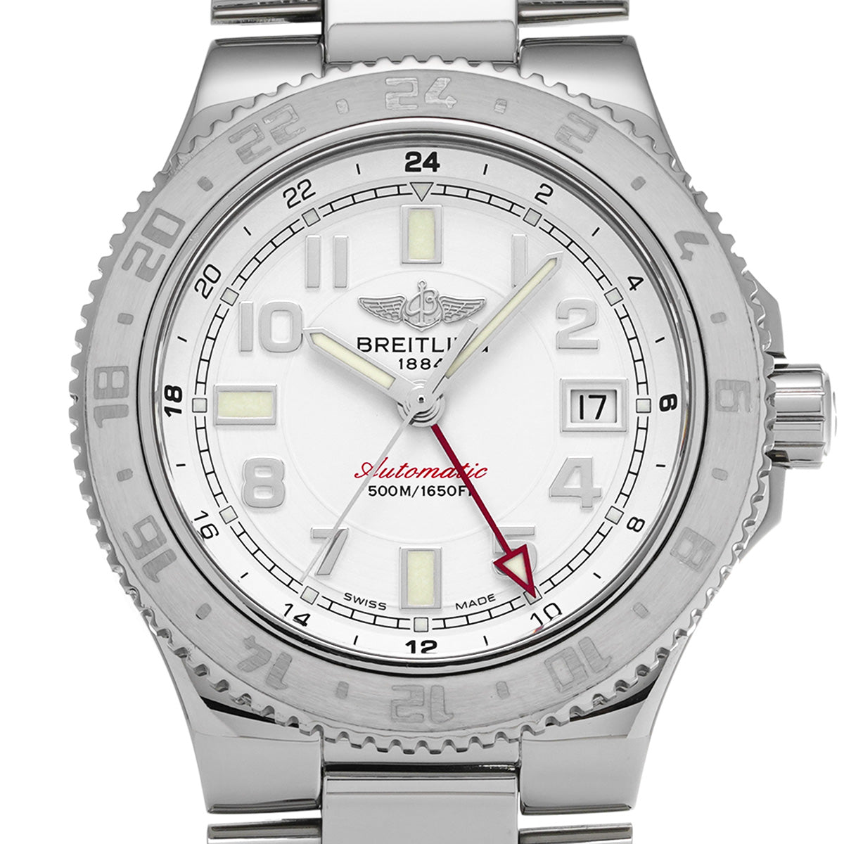 Super Ocean GMT A32380 White BREITLING Men's [Pre-Owned].
