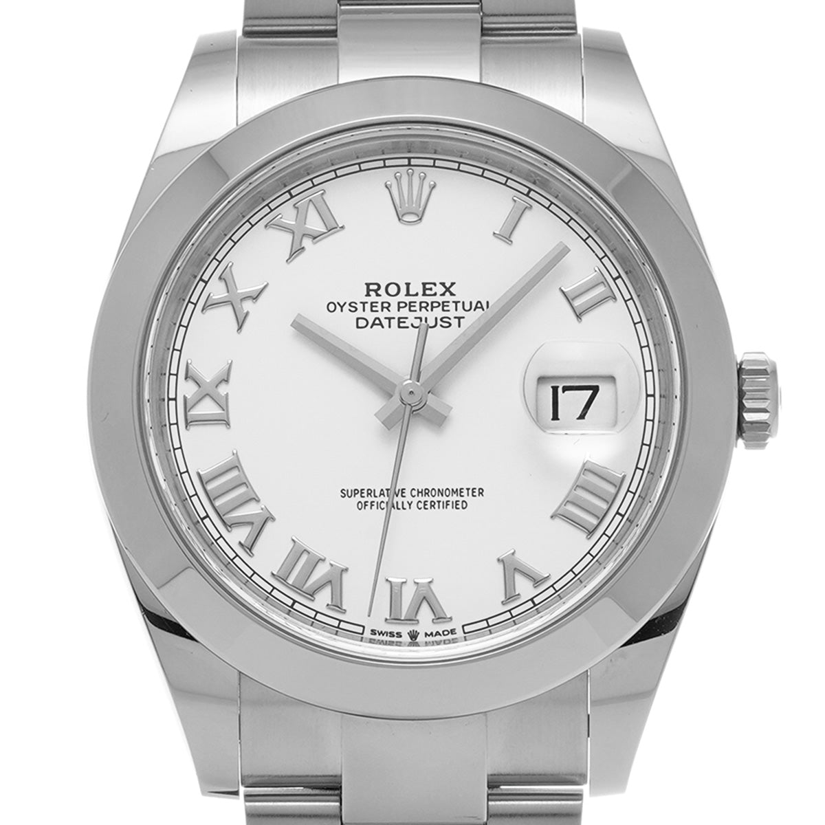 DATE JUST 41 126300 Random Serial White ROLEX Men's [Pre-Owned].