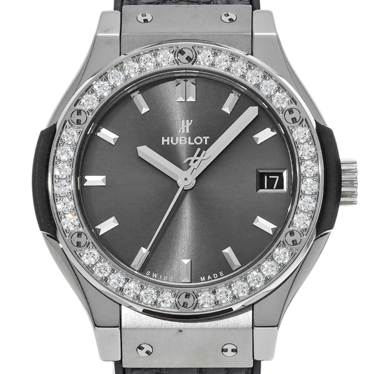 Classic Fusion Titanium Racing Gray 581.NX.7071.LR.1104 Gray HUBLOT Ladies [Pre-owned]