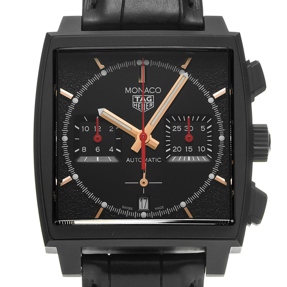 Monaco Calibre Heuer 02 Chronograph CBL2180.FC6497 Black TAG HEUER Men's [Pre-Owned].