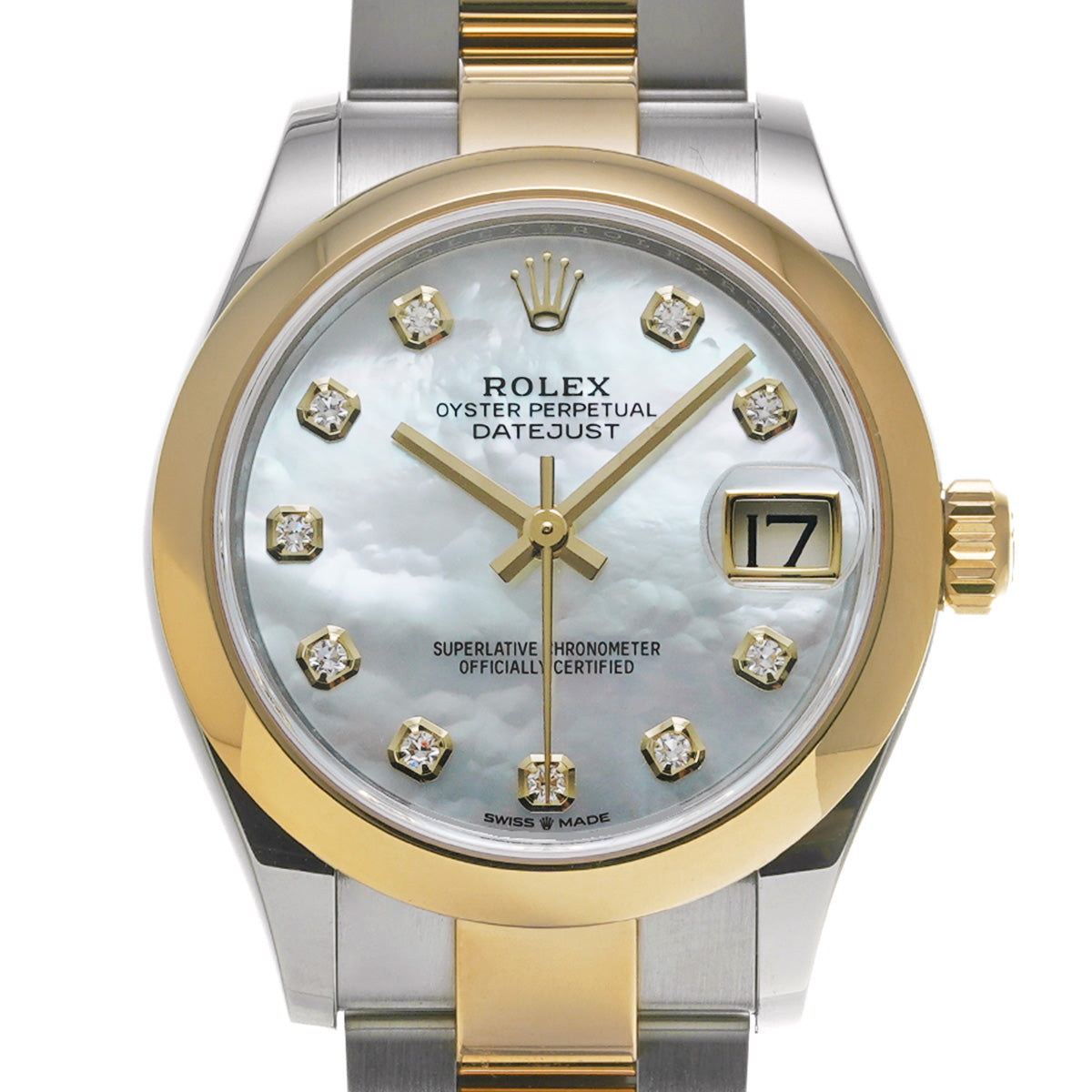 DATE JUST 31 278243NG Random Serial White MOP/Diamond ROLEX Unisex [Pre-Owned].