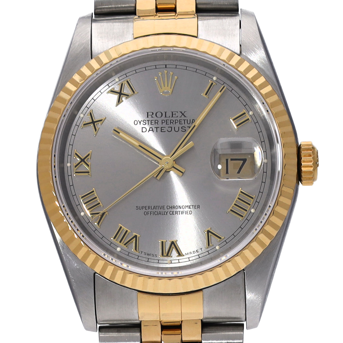 DATE JUST 16233 W (manufactured circa 1994) Gray ROLEX Men's [Pre-Owned].