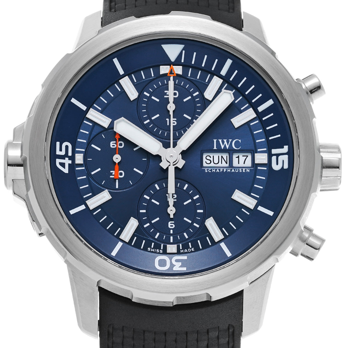 Aquatimer Chronograph Expedition Jacques-Yves Cousteau IW376805 Blue IWC Men's [Pre-Owned]