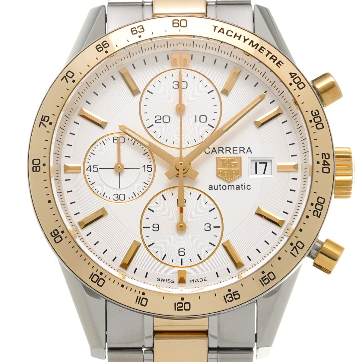 CV2050.BD0789 CARRERA Calibre 16 Chronograph White TAG HEUER Men's [Pre-Owned].