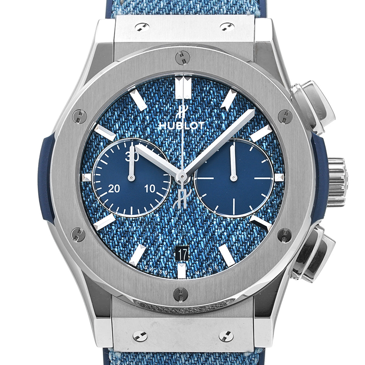 Classic Fusion Chronograph Jeans 521.NX.2770.NR.JPN18 Blue HUBLOT Men's [Pre-Owned].