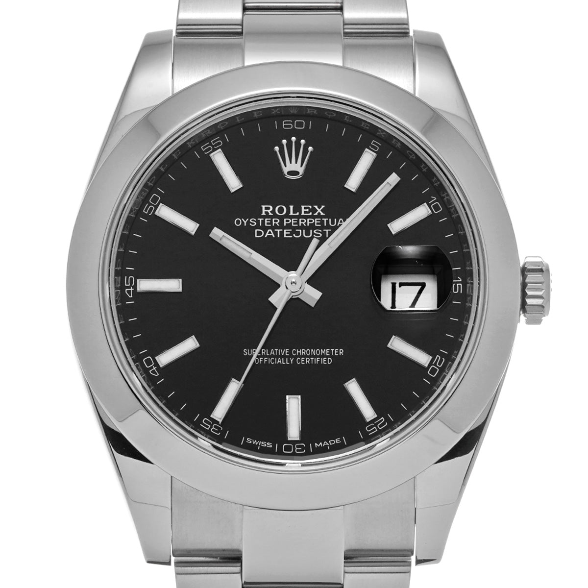 DATE JUST 41 126300 Random Serial Black ROLEX Men's [Pre-owned].