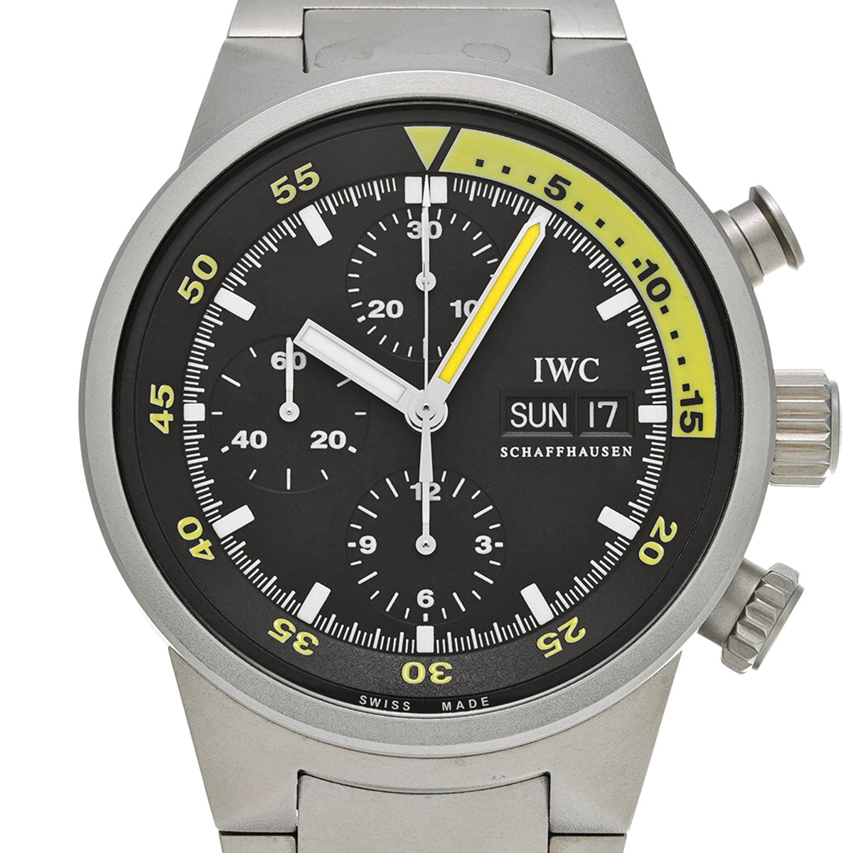 Aquatimer Chronograph IW371903 Black IWC Men's [Pre-Owned]