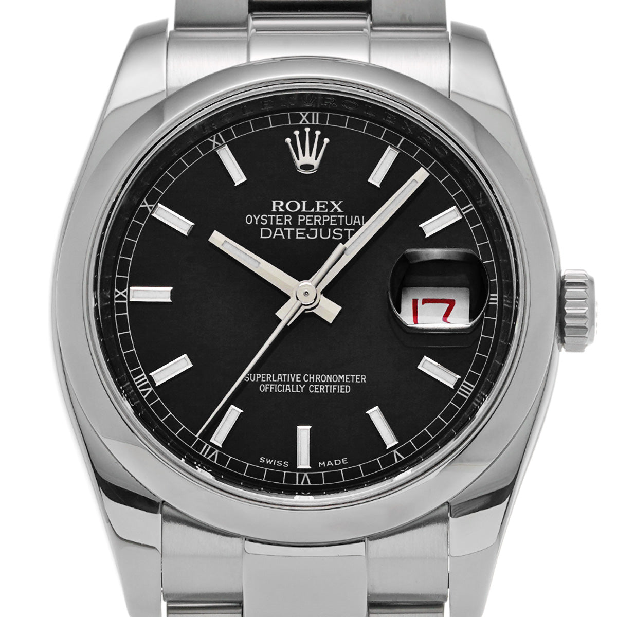 DATE JUST 116200 Z (made around 2006) Black ROLEX Men's [Pre-Owned].