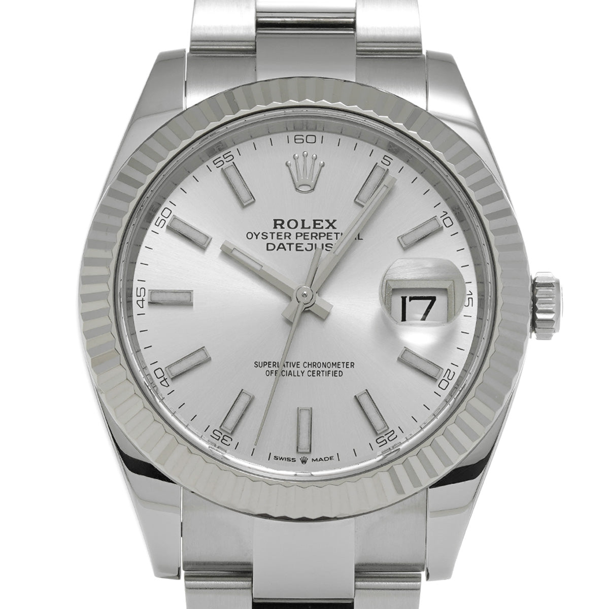 DATE JUST 41 126334 Random Serial White ROLEX Men's [Pre-Owned].