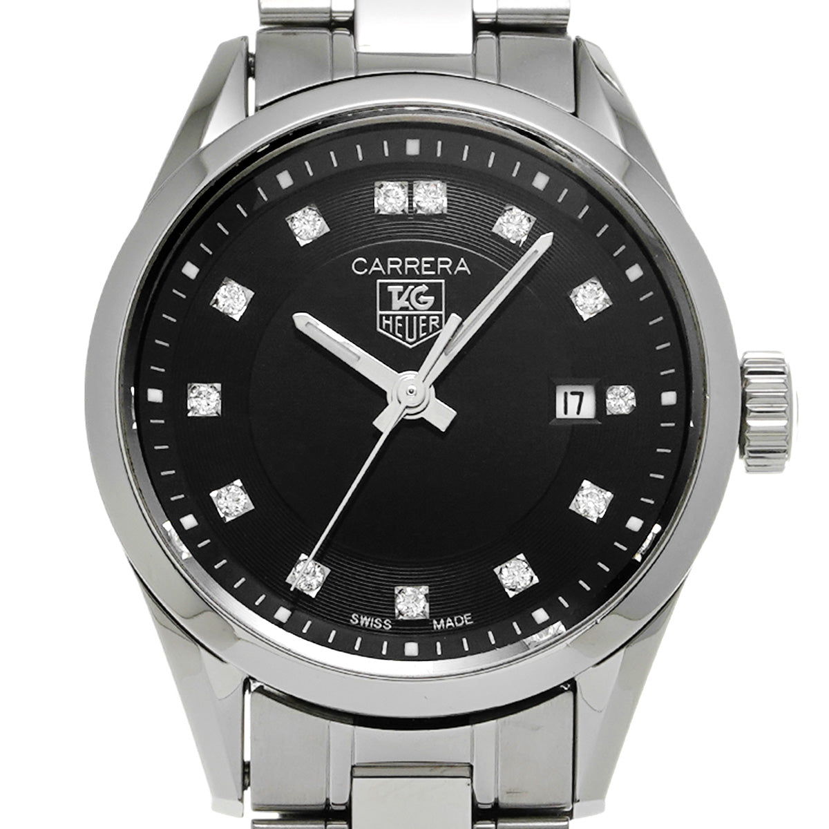 CARRERA Quartz WV1410.BA0793 Black/Diamond TAG HEUER Ladies [Pre-Owned].