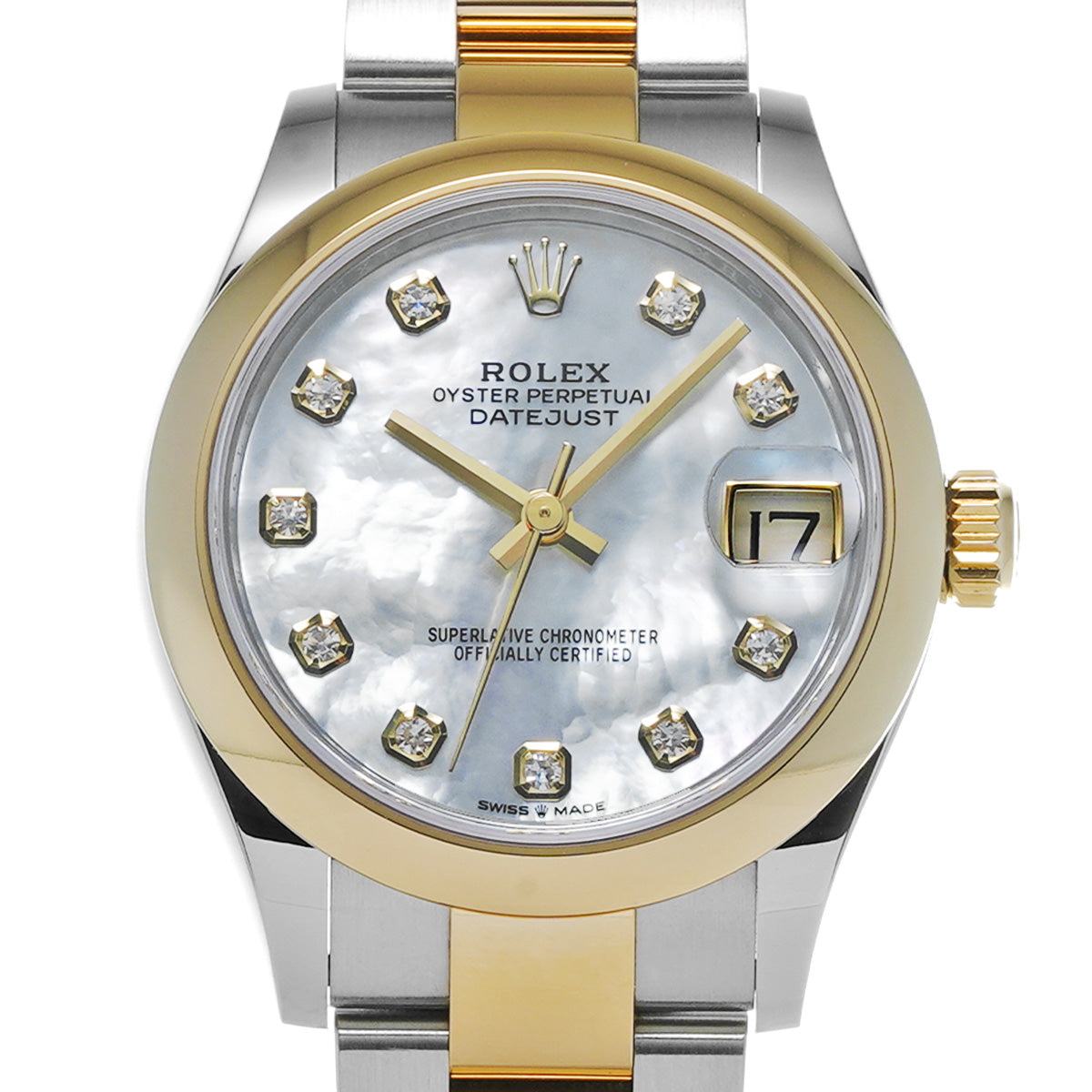 DATE JUST 31 278243NG Random Serial White MOP/Diamond ROLEX Unisex [Pre-Owned].