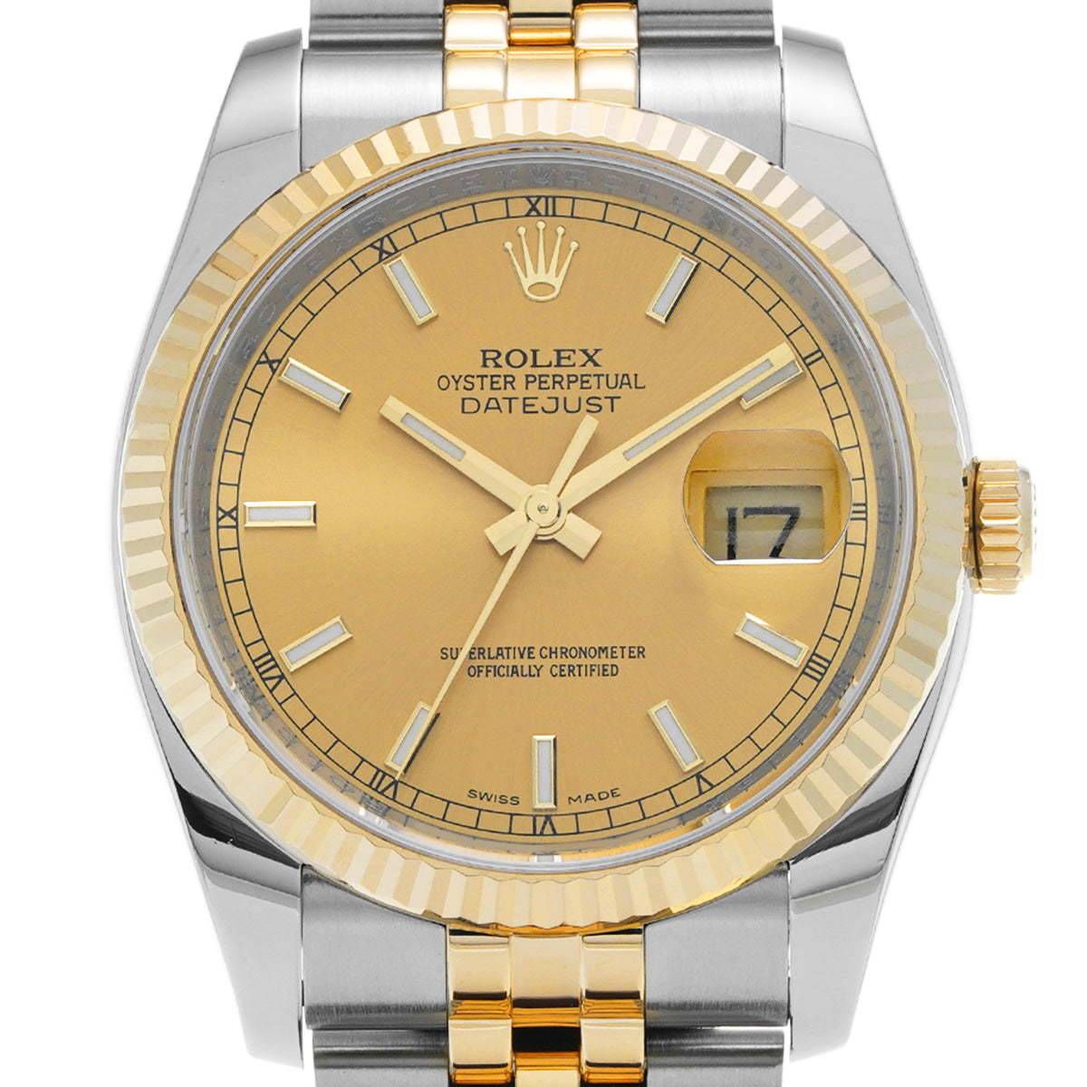 DATE JUST 116233 Random Serial Champagne ROLEX Men's [Pre-Owned].