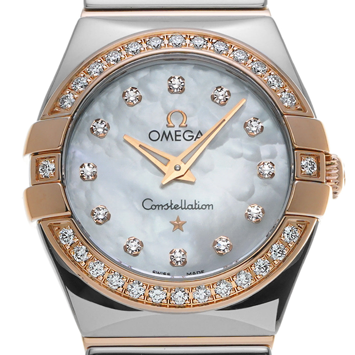 Constellation Polished Quartz 123.25.24.60.55.005 White MOP OMEGA Ladies [New]
