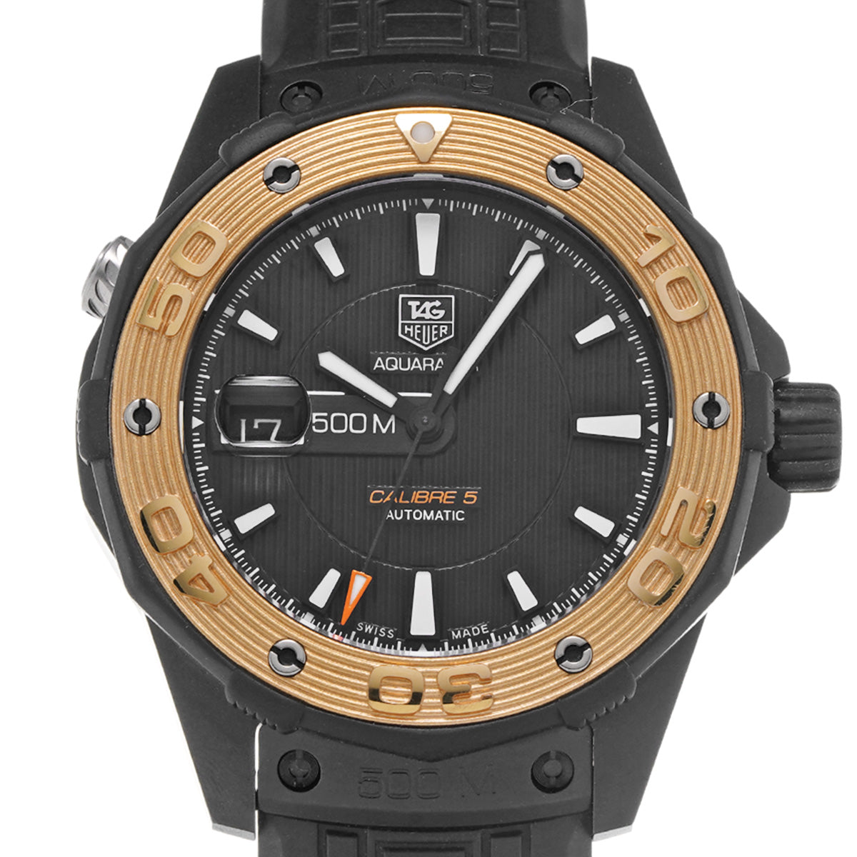 Aquaracer Calibre 5 WAJ2182.FT6015 Black TAG HEUER Men's [Pre-Owned].