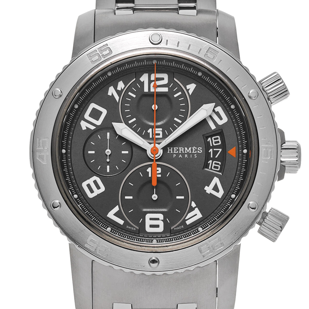 Clipper Diver Chronograph CP2.941 Gray HERMES Men's [Pre-Owned].