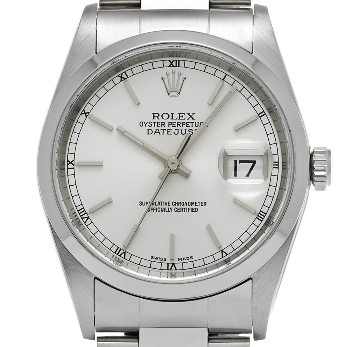 DATE JUST 16200 K (manufactured circa 2001) Silver ROLEX Men's [Pre-owned].