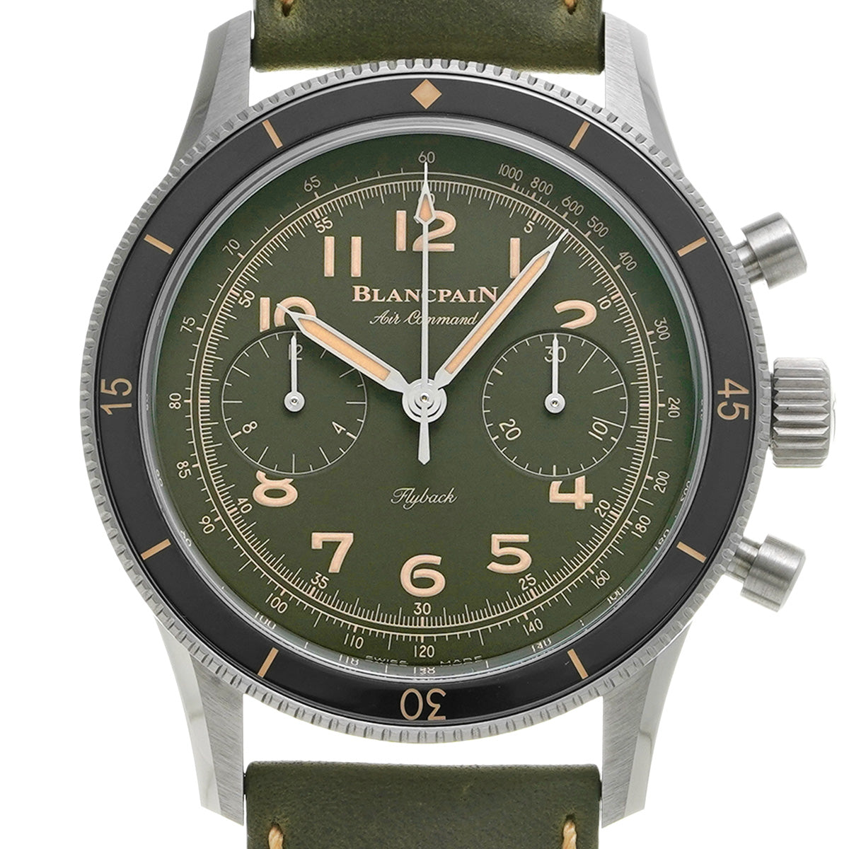 Aircommando Flyback Chronograph Limited edition of 200 pieces AC02-12B53-63B Green Blancpain Men's [Pre-Owned].
