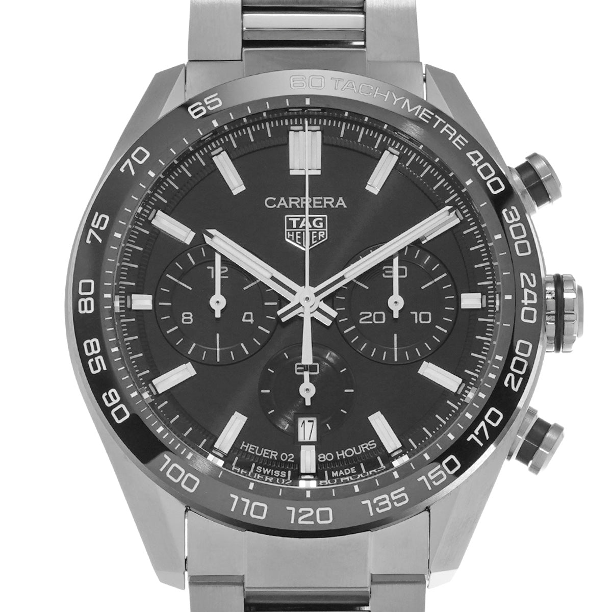 CARRERA Calibre Heuer 02 Sport Chronograph CBN2A1B.BA0643 Black TAG HEUER Men's [Pre-Owned].