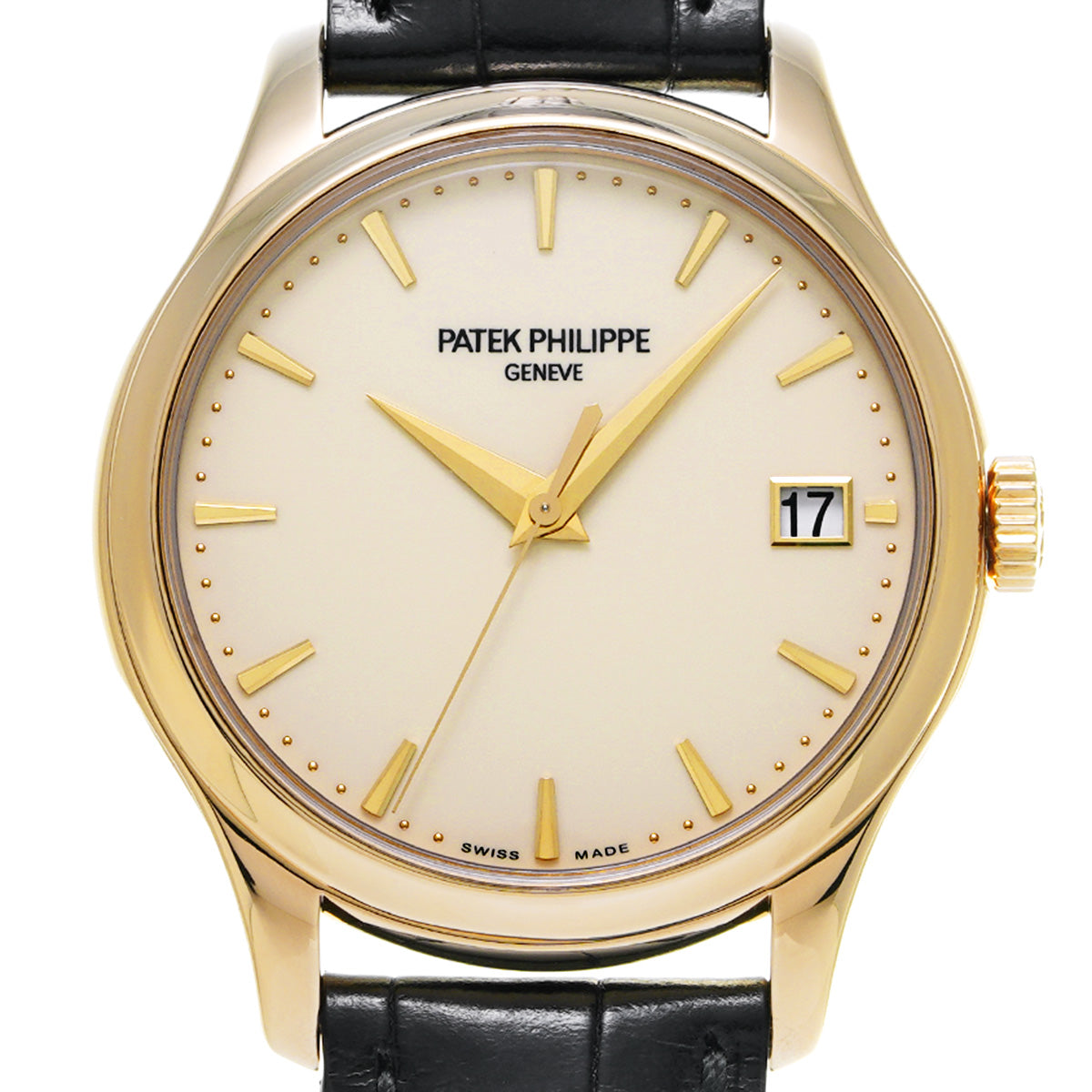 Calatrava 5227J-001 Ivory Laquer PATEK PHILIPPE Men's [Pre-Owned].