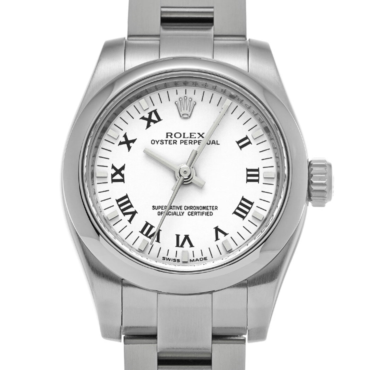 Oyster Perpetual 26 176200 M (manufactured circa 2007) White ROLEX Ladies [Pre-Owned].