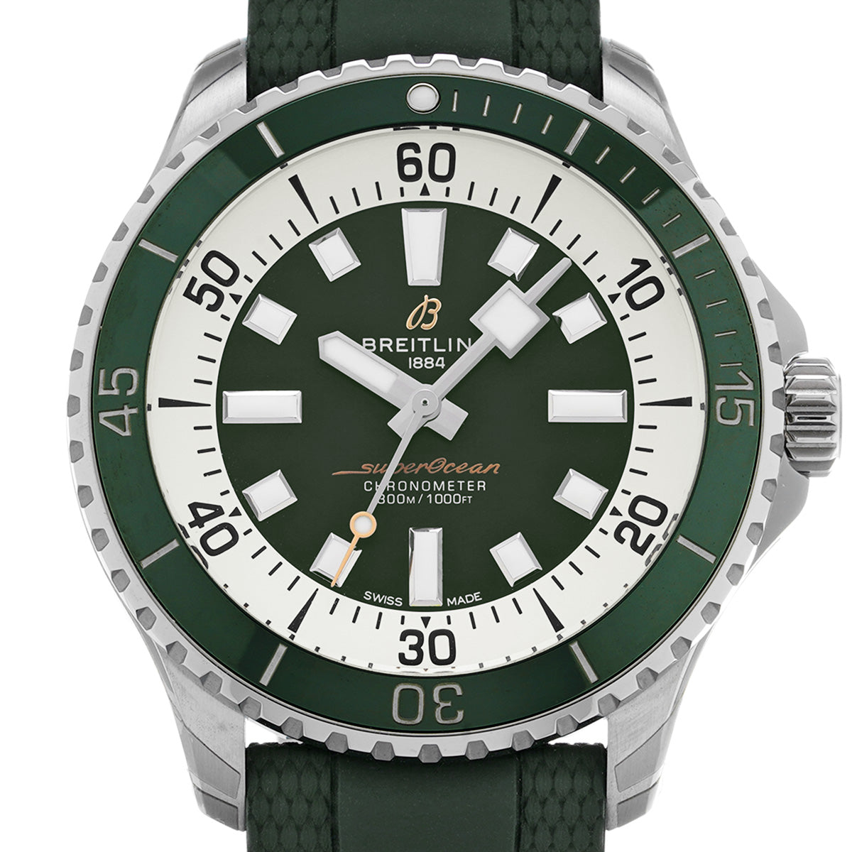 Super Ocean Automatic 44 A17376A31L1S1 Green BREITLING Men's [Pre-Owned].