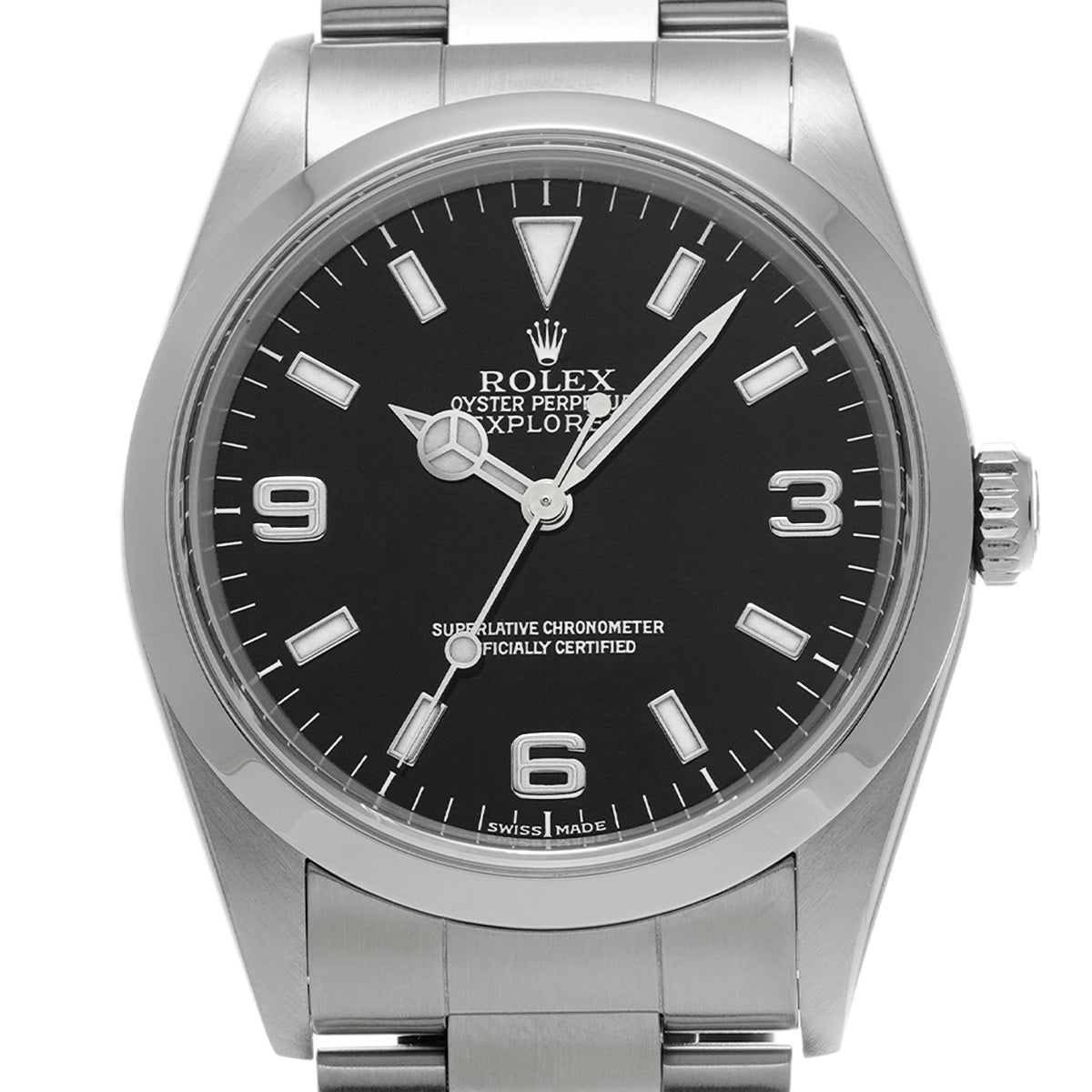 Explorer 14270 P (manufactured circa 2000) Black ROLEX Men's [Pre-Owned].