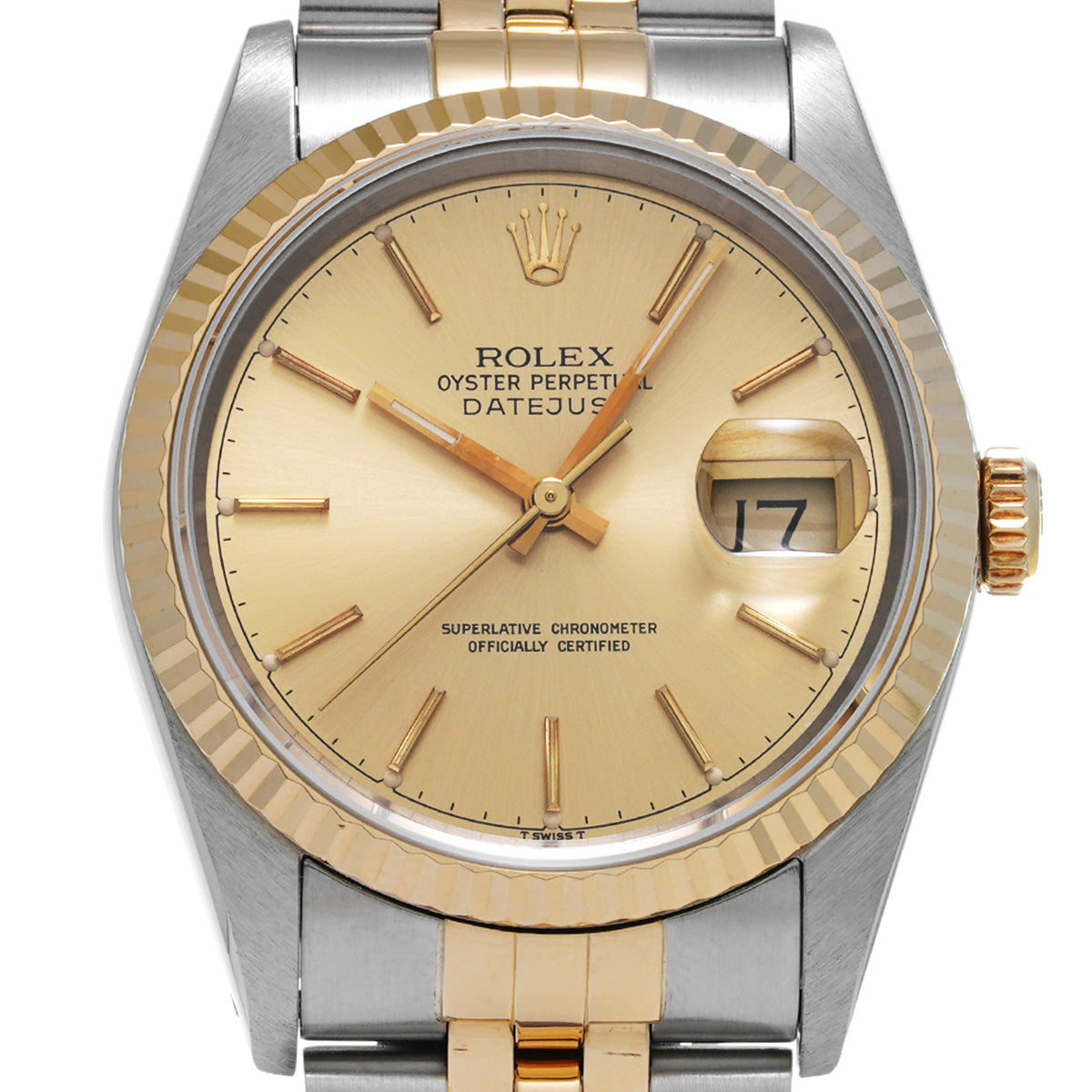 Datejust 16233 L (manufactured circa 1988) Champagne ROLEX Men's [Pre-Owned].