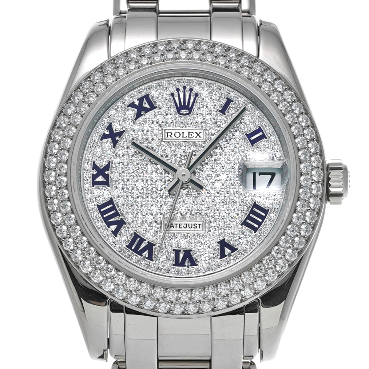 Datejust Pearlmaster 34 81339 Z (manufactured circa 2006) Diamond ROLEX Unisex [Pre-Owned].