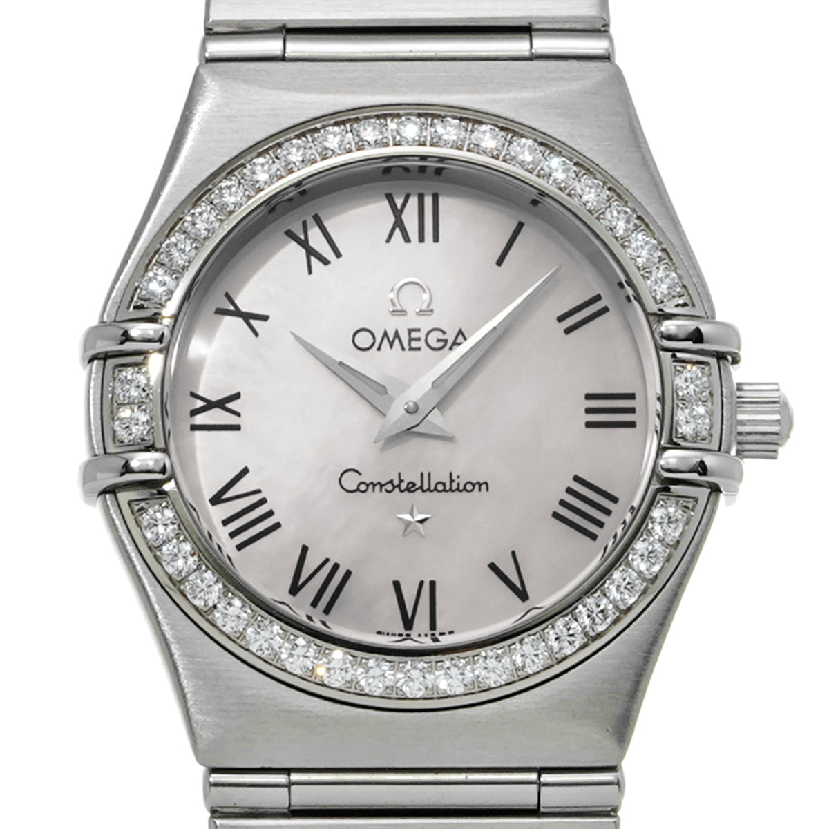 Constellation Quartz 1476.61 White MOP/Diamond OMEGA Ladies [Pre-Owned].