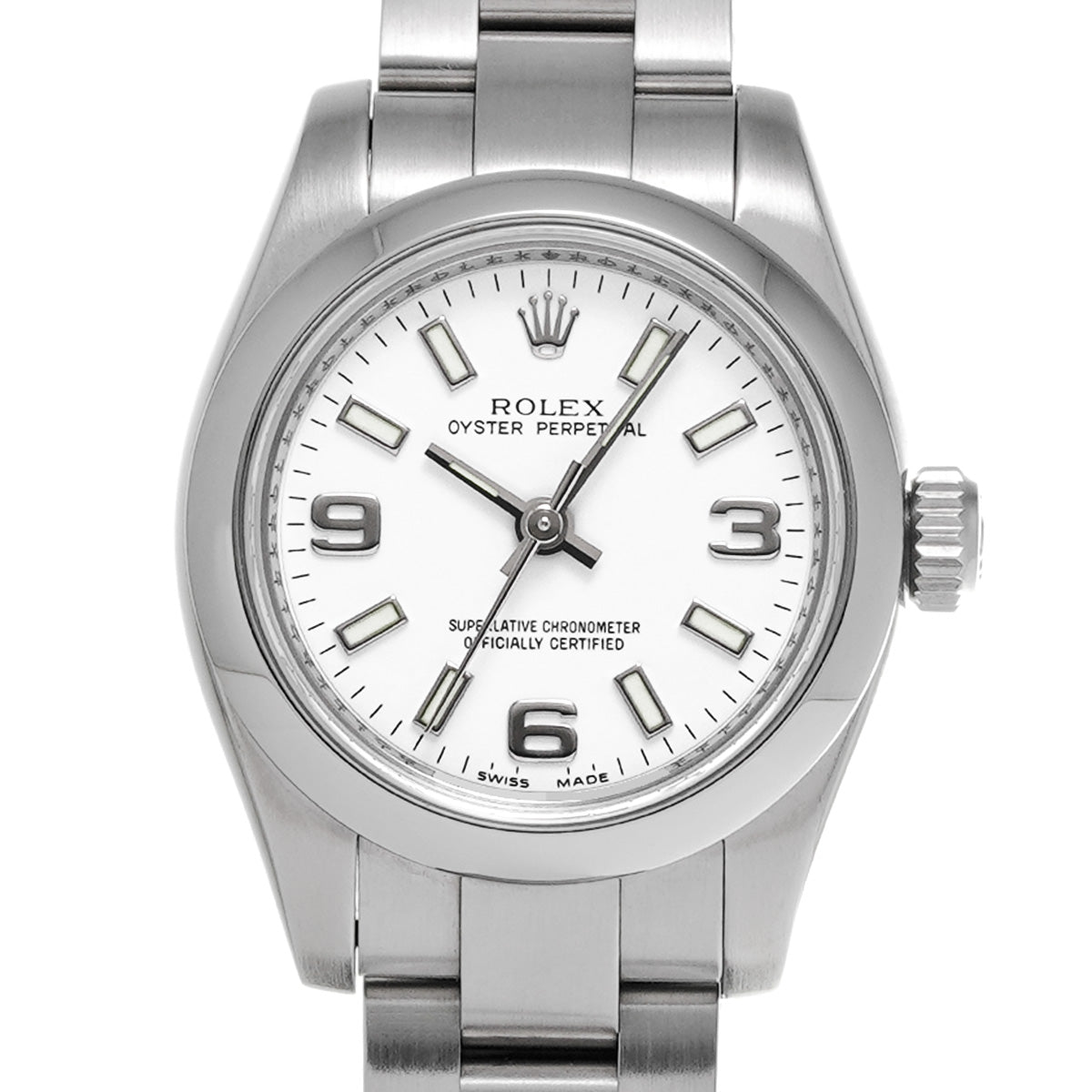 Oyster Perpetual 26 176200 Z (manufactured circa 2006) White ROLEX Ladies [Pre-Owned].