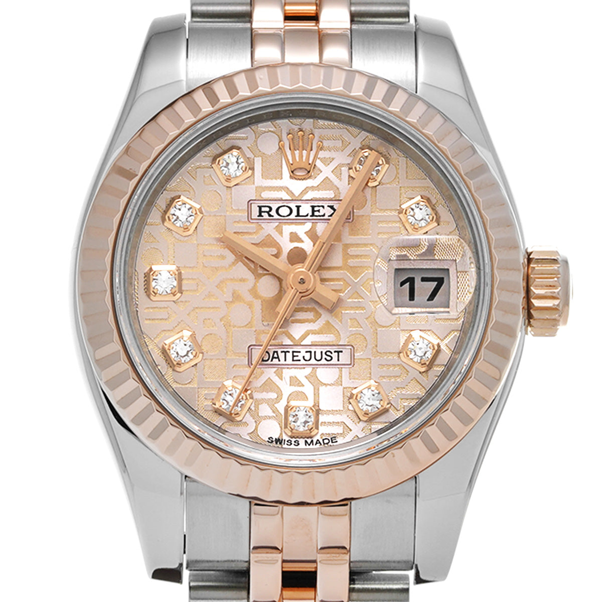 DATE JUST 179171G Random Serial Pink Computer/Diamond ROLEX Ladies [Pre-Owned].