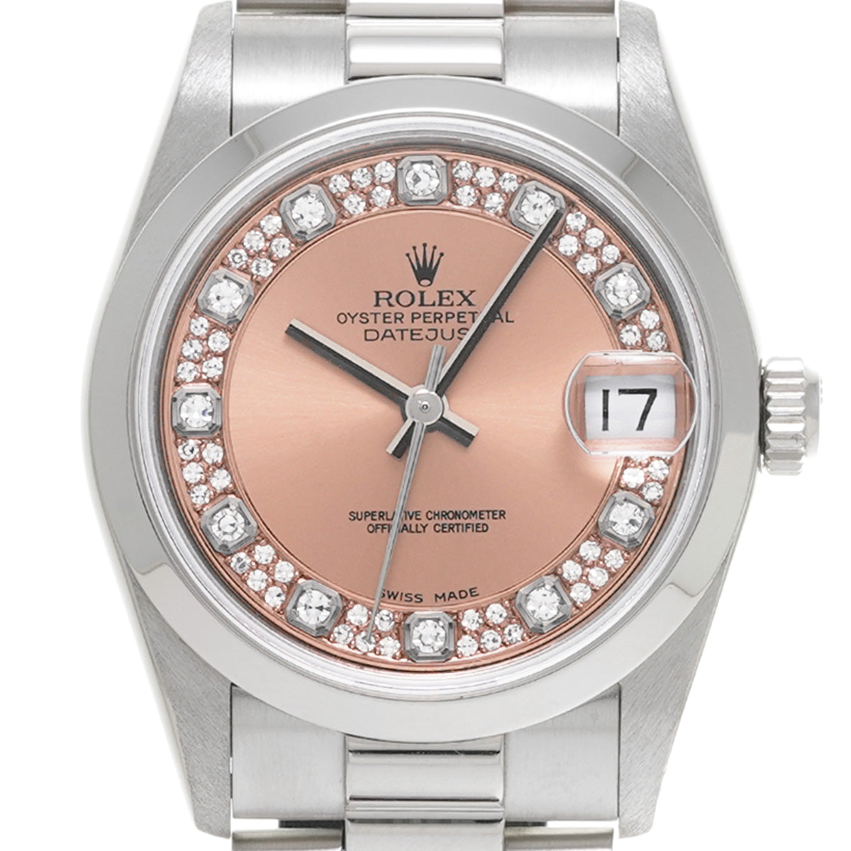 DATE JUST 68246 N (manufactured circa 1992) Pink/Diamond ROLEX Ladies [Pre-Owned].