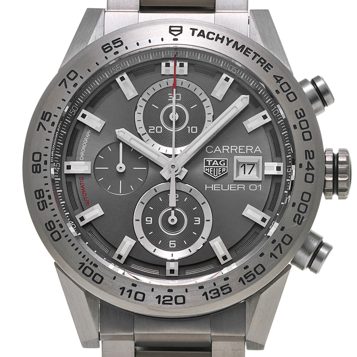 CARRERA CALIBRE HEUER 01 Chronograph CAR208Z.BF0719 Gray TAG HEUER Men's [Pre-Owned].