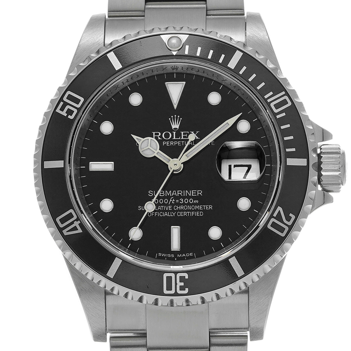 Submariner Date 16610 V (manufactured circa 2009) Black ROLEX Men's [Pre-Owned].