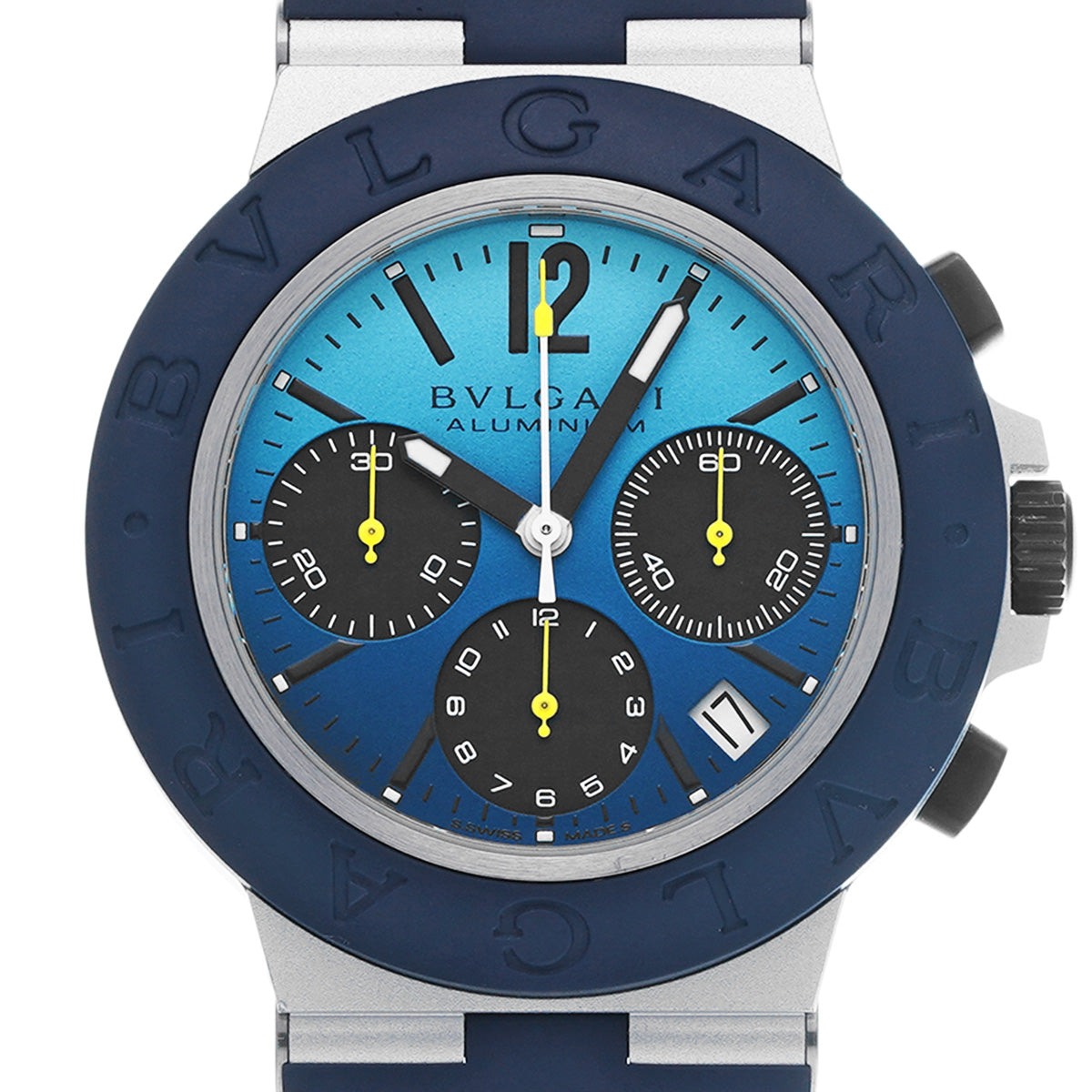 Aluminum Chronograph Capri 103844 Blue BVLGARI Men's [Pre-Owned].