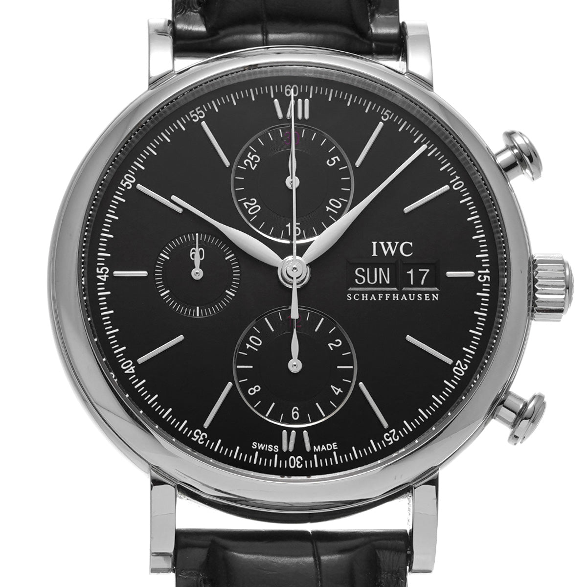 Portofino Chronograph IW391008 Black IWC Men's [Pre-Owned]